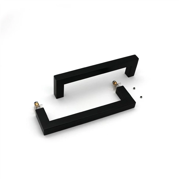 Matte black frameless pull handle (3)