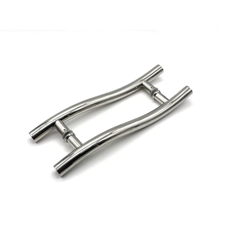 Black Square Round Offset Cranked D Pull Handle