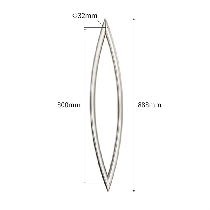 316 Stainless Steel Crescent Style Back-to-Back Towel Bars Handle