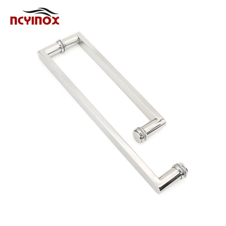 Stainless Steel L Type Handle Pulls Towel Bar For Shower Room Glass Door