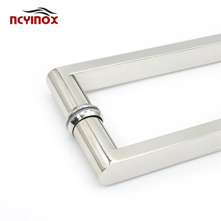 Stainless Steel L Type Handle Pulls Towel Bar For Shower Room Glass Door