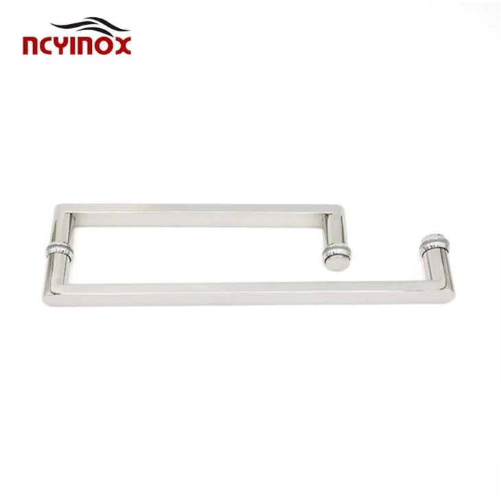 Stainless Steel L Type Handle Pulls Towel Bar For Shower Room Glass Door