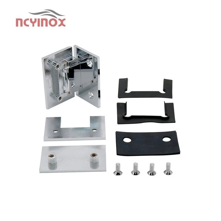 90 Degree Glass-to-Glass Hinge Riveo Full Brass Shower Hinge