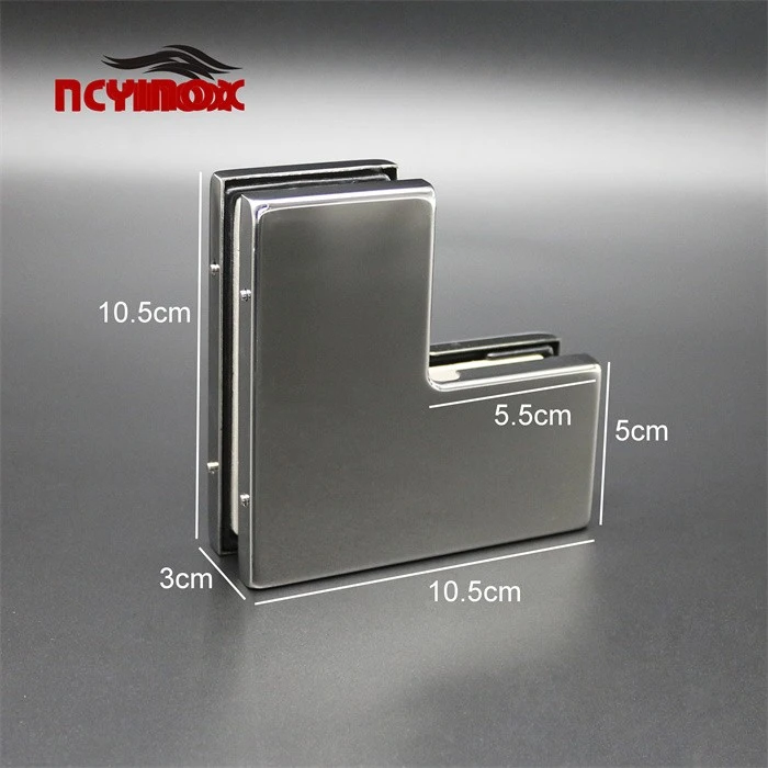 10-12mm Glass Stainless Steel Frameless Door Glass Patch Fitting For Glass