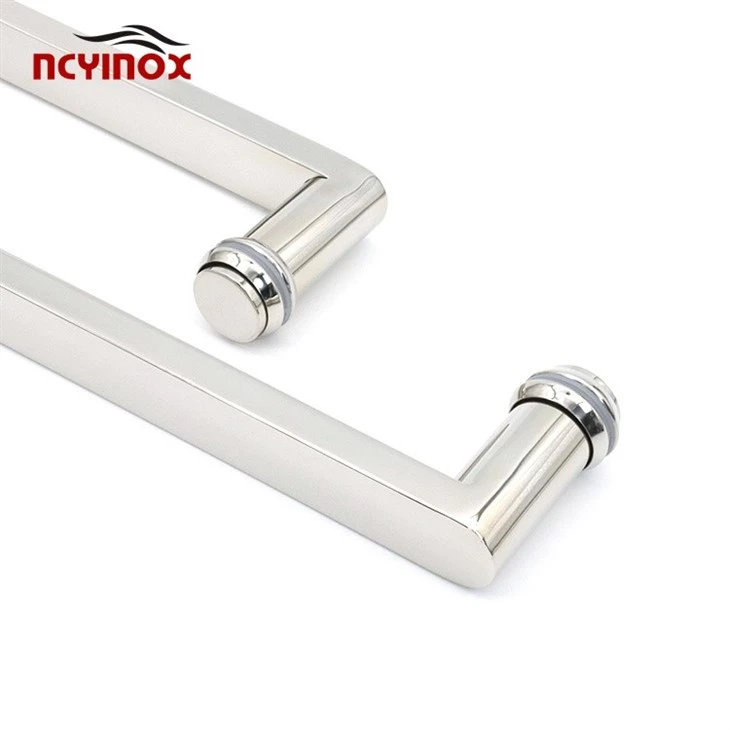 Stainless Steel L Type Handle Pulls Towel Bar For Shower Room Glass Door