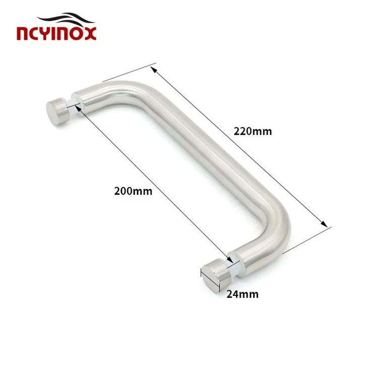 American Shower Screen Enclosure Room Glass Door Single Side Pull Handle