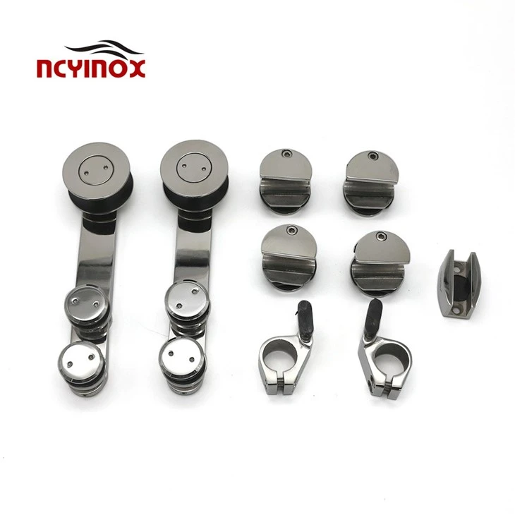 Bathroom Or Office Roller System Sliding Door Soft Closing Hardware Fittings