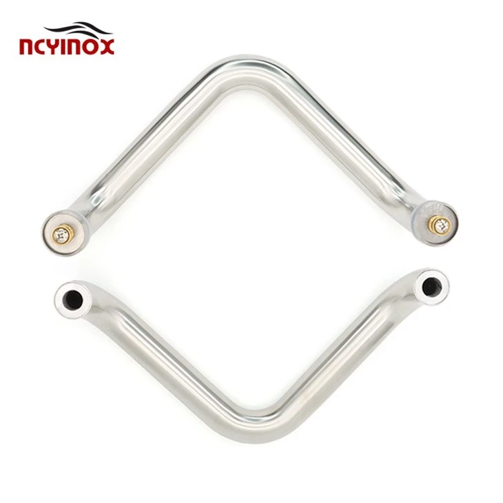 C.R. LAURENCE CRL Brushed Stainless Glass Mounted Back-to-Back Elbow Style Pull Handle
