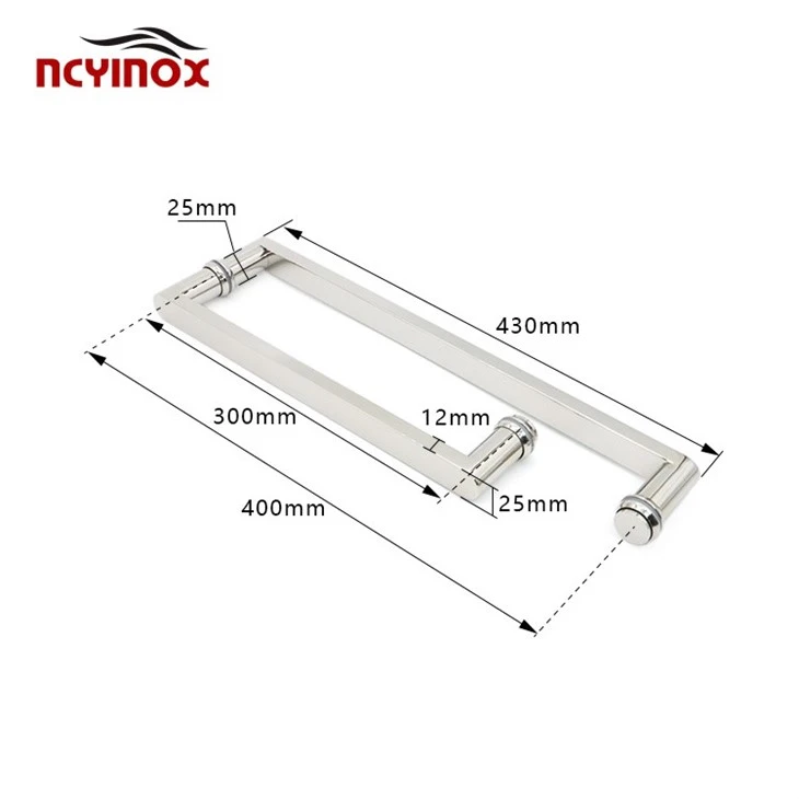 Stainless Steel L Type Handle Pulls Towel Bar For Shower Room Glass Door