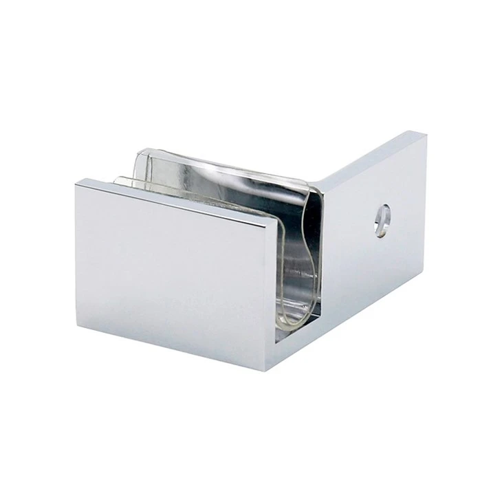 Full Brass Chrome 90 Degree Glass Clamp Color Customizable Bathroom Clip