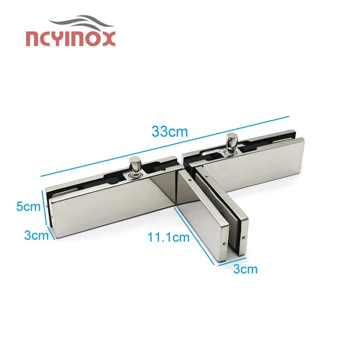 Hardware Accessories T Shape Glass Clamp Swing Patch Fitting For Glass Doors