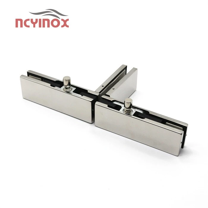Hardware Accessories T Shape Glass Clamp Swing Patch Fitting For Glass Doors