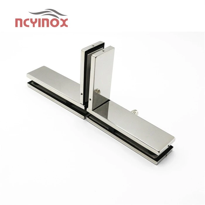 Hardware Accessories T Shape Glass Clamp Swing Patch Fitting For Glass Doors