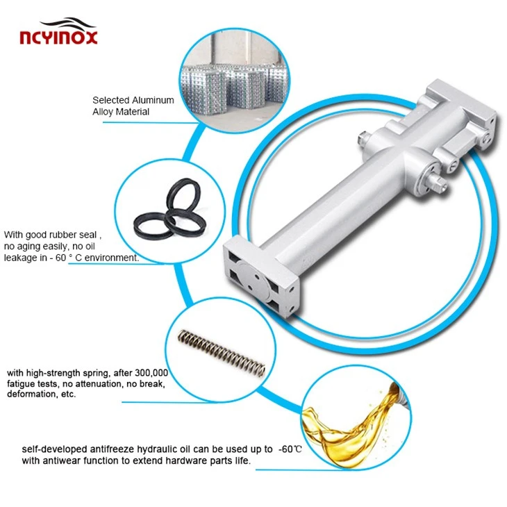 Hidden Hydraulic Aluminum Concealed Door Closer Hotel Automatic Doors