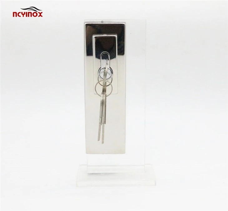 High Quality Aluminum Or Stainless Steel Sliding Glass Door Lock With Brass Key