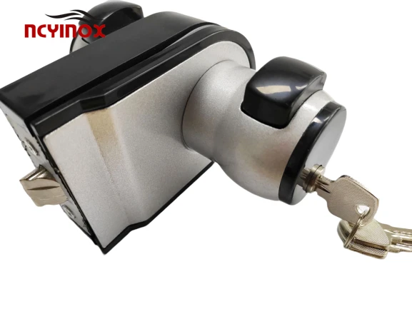 High Quality European Zinc Plastic Knob Glass Door Lock With Brass Key