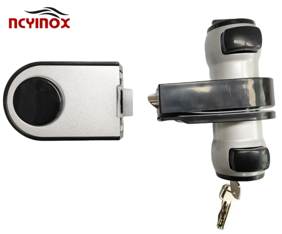 High Quality European Zinc Plastic Knob Glass Door Lock With Brass Key