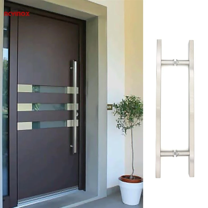High Quality Stainless Steel H Shape Round Tube Pull Door Handle
