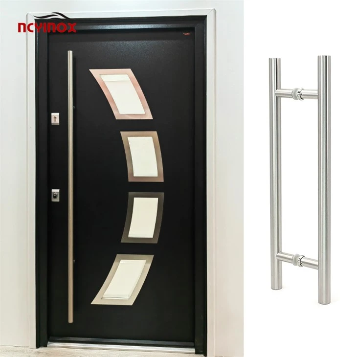 Inline Round Glass Door Handle for Glass/Aluminium Door
