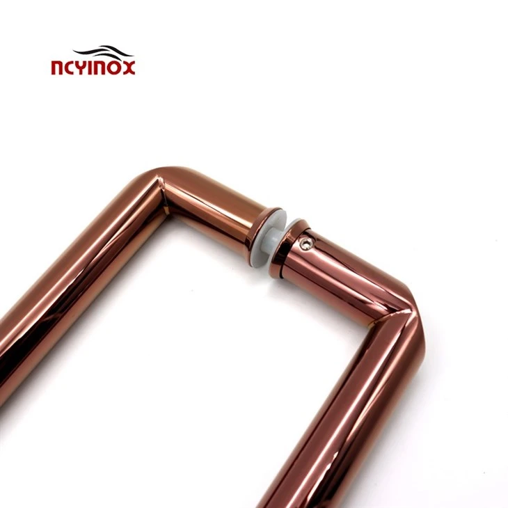 Modern Rose Gold Stainless Steel Handle Elegant Design For Shower Room Glass Door