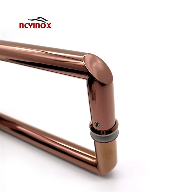 Modern Rose Gold Stainless Steel Handle Elegant Design For Shower Room Glass Door