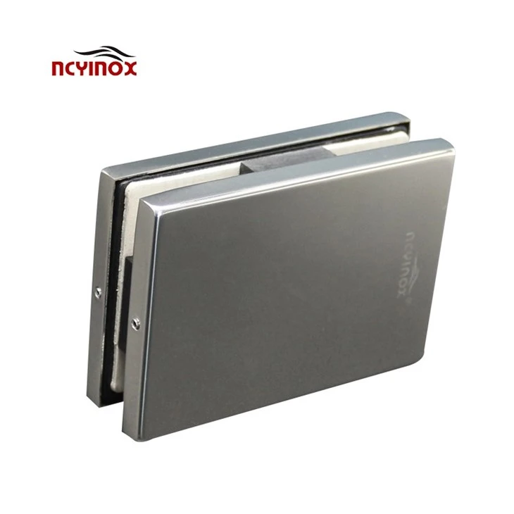 Nickel Rotunda Wall Or Curb Mount Frameless glass clamp