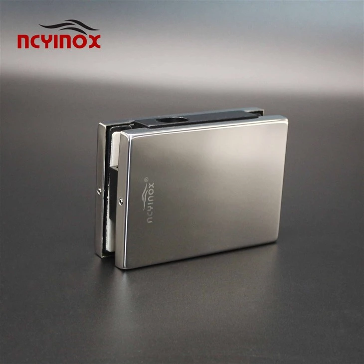 Nickel Rotunda Wall Or Curb Mount Frameless Shower Glass Clip