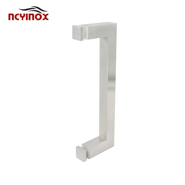 Single Side Stainless Steel Large Square Exterior Glass Door Handles