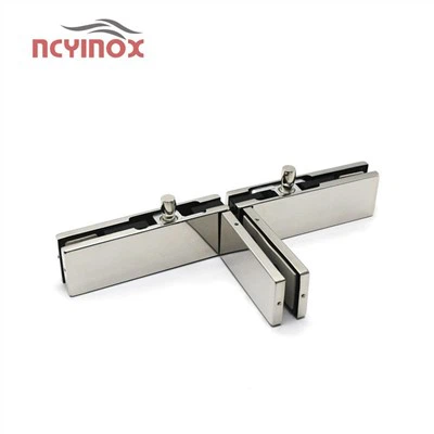Hardware Accessories T Shape Glass Clamp Swing Patch Fitting For Glass Doors