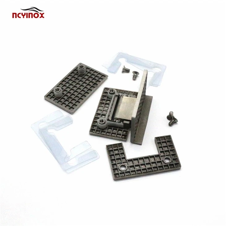 Square 90 Degree Double Opening Straight Bathroom Glass Clamp Shower Door Hinges