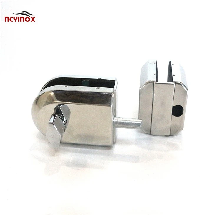 Stainless Steel Double Side Glass Door Lock