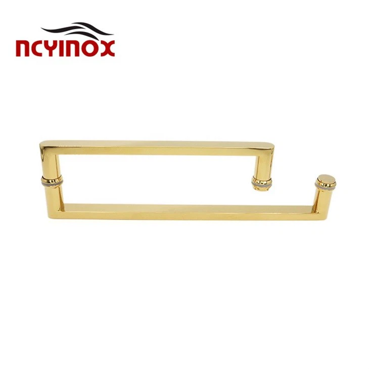 Stainless Steel Glass Door Handle L Type Pulls Towel Bar For Shower Door