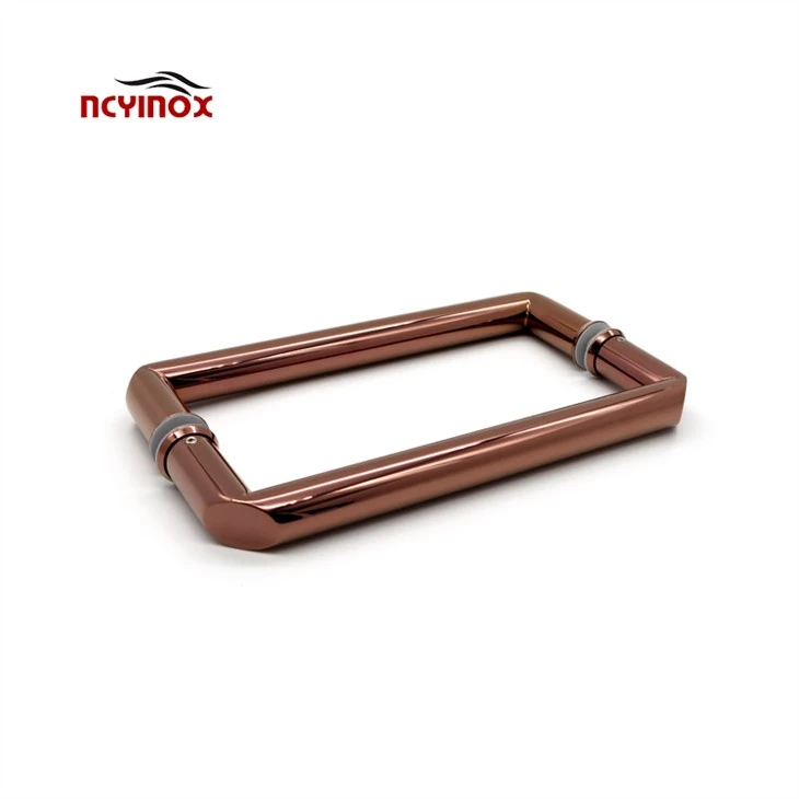 Luxury Rose Gold Pull Sliding Stainless Steel Glass Door Handles