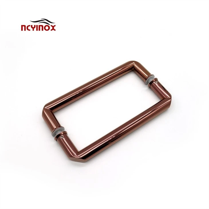 Luxury Rose Gold Pull Sliding Stainless Steel Glass Door Handles