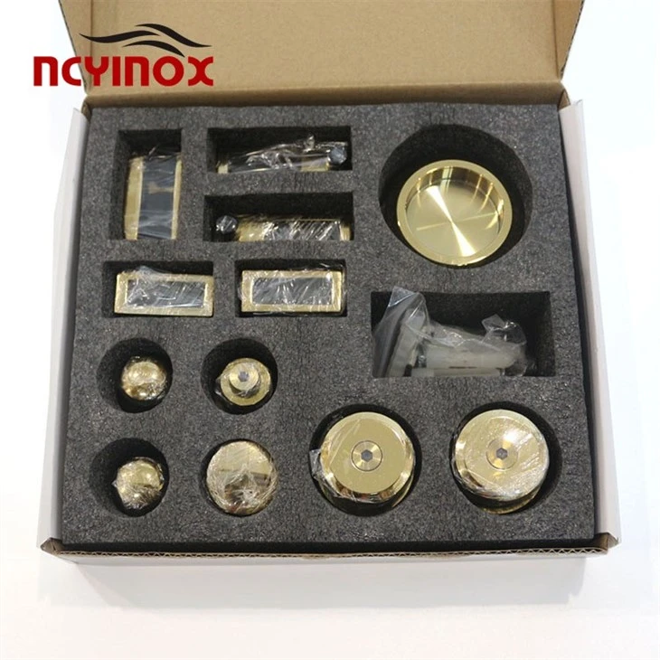 Stainless Steel Grade Decorative Sliding Rolling Door Hardware Kit For Single Doors