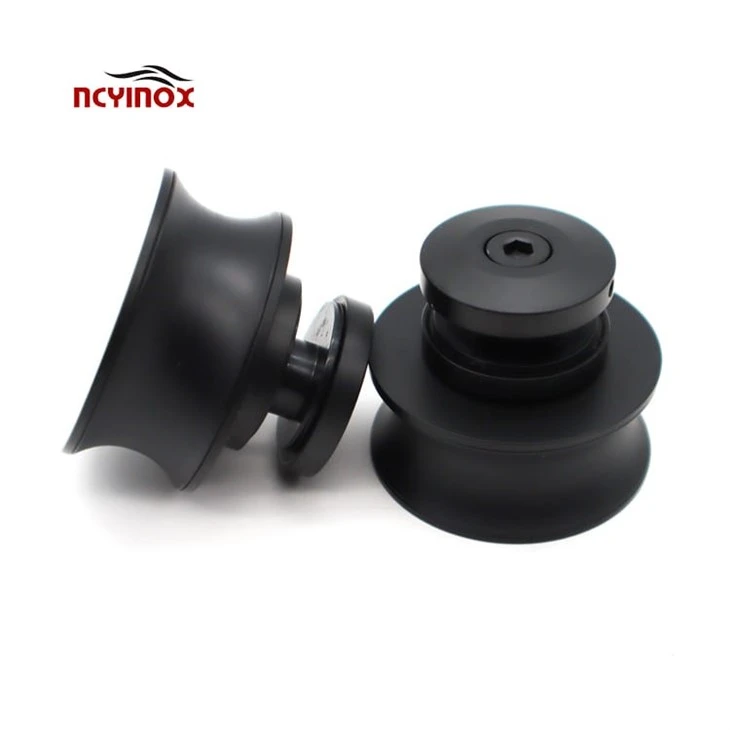 Stainless Steel Modern Hardware Essence Satin Black Bypass Sliding Shower Door Fitting