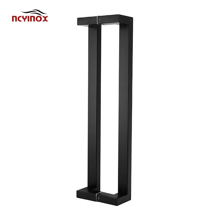 Stainless Steel Square Tube Indoor Door Pull Handle For Glass Door