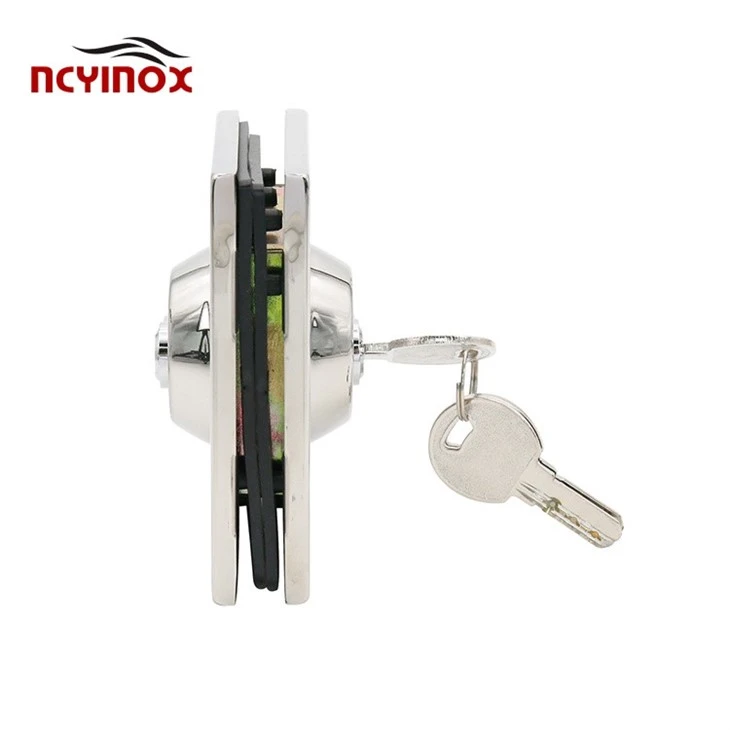 Wholesale Stainless Steel Double Sided -Lock With Brass Key For Glass Door
